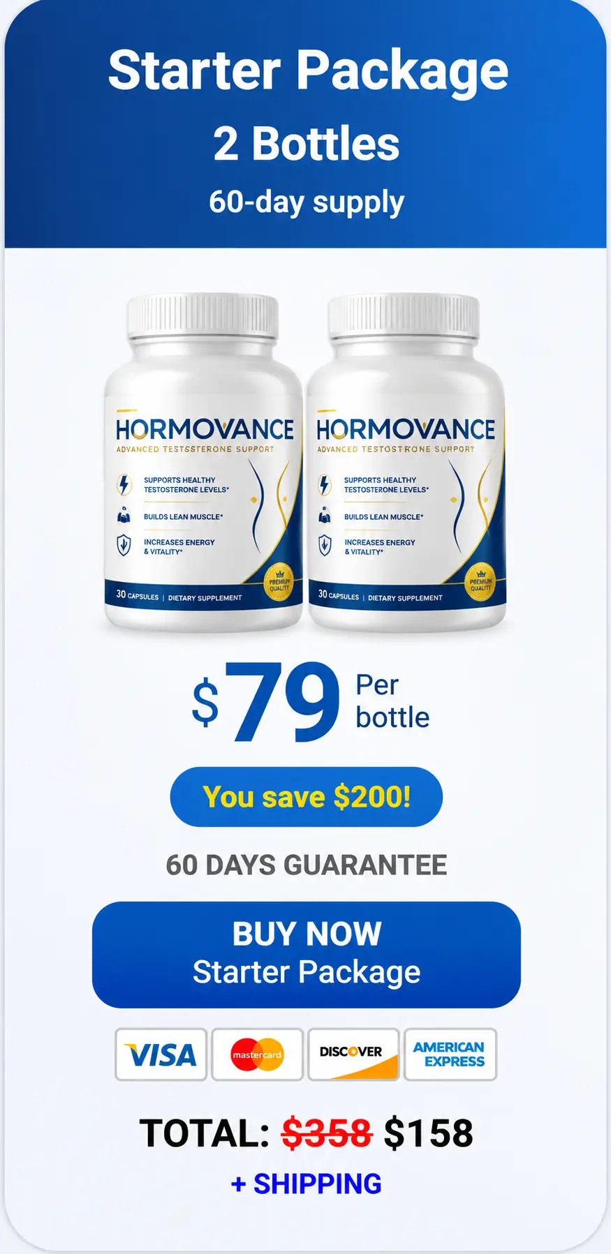 Hormovance 2-bottle starter pack — 60-day supply for women over 40